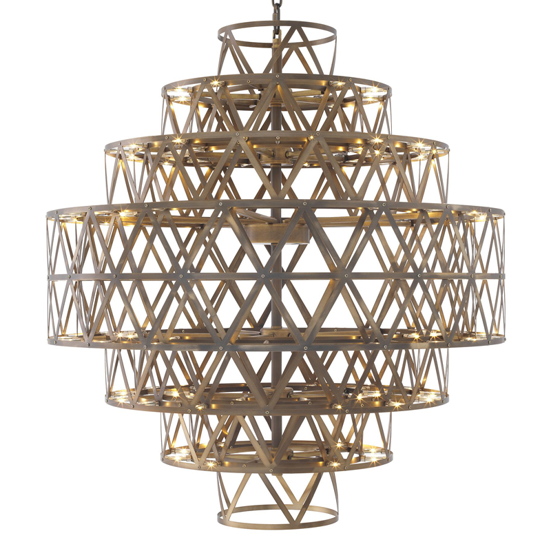 Люстра Eichholtz Chandelier Clinton brass Латунь Античная полированная в Краснодаре | Loft Concept 