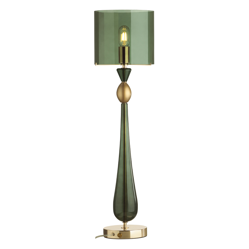 Настольная лампа Roser Green Table Lamp Зеленый Золотой в Краснодаре | Loft Concept 