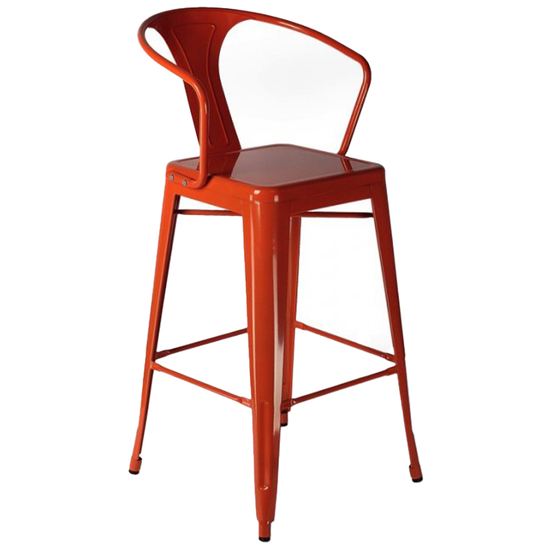 Барный стул Tolix Bar Stool 75 Armchair Backed Черный Оранжевый Красный Желтый Белый в Краснодаре | Loft Concept 