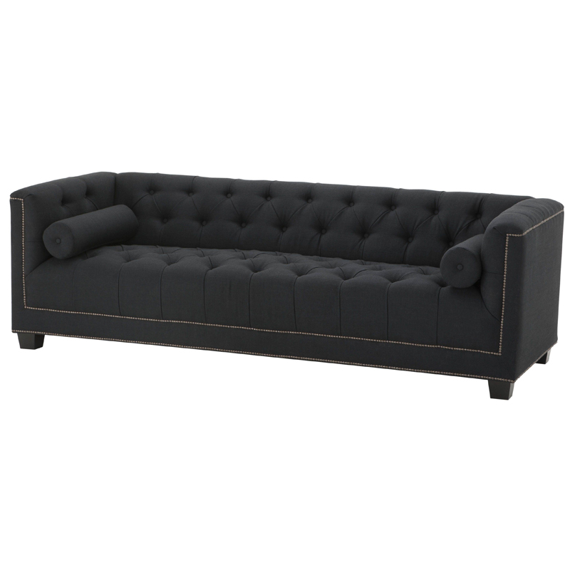 Диван Eichholtz Sofa Paolo black Черный Коричневый в Краснодаре | Loft Concept 