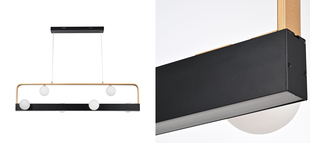 Люстра с черно-золотым каркасом MODERNIZE - фото №1