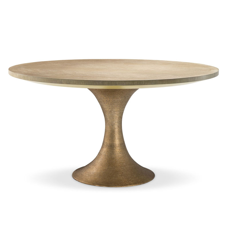 Обеденный стол Eichholtz DINING TABLE MELCHIOR ROUND brass Латунь в Краснодаре | Loft Concept 