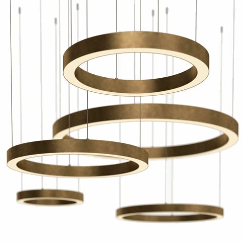 Люстра Light Ring Horizontal von Henge Глянцевое золото Латунь в Краснодаре | Loft Concept 