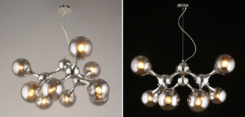 Люстра Moondrop с Дымчатым стеклом - фото №1