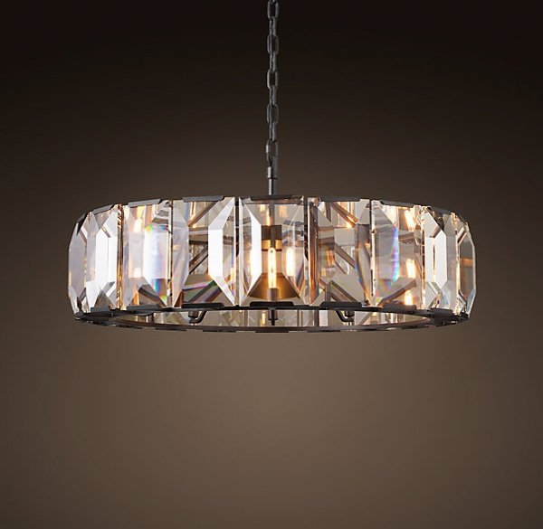 Люстра RH Harlow Crystal Round Chandelier 10 Черный в Краснодаре | Loft Concept 