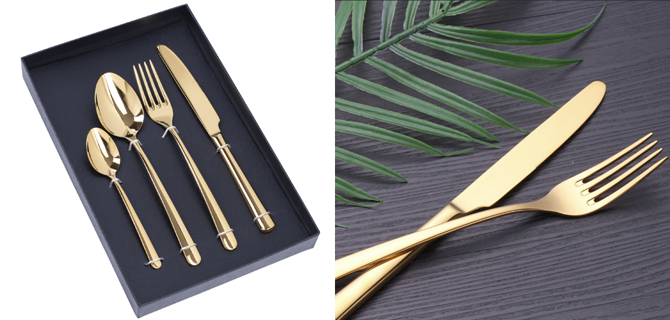 Столовые приборы Minimalism Gold - фото №1