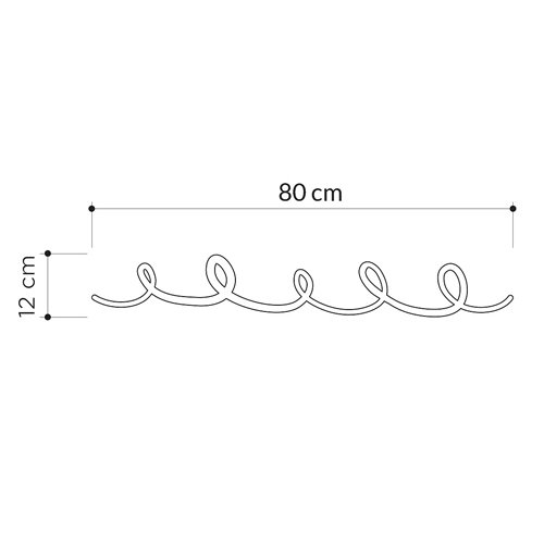 Настенная вешалка в  виде  закрученной линии Twisted Line Hanger в Краснодаре