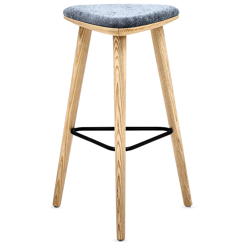 Барный стул Bitan Stool Черный Древесина Серый в Краснодаре | Loft Concept 