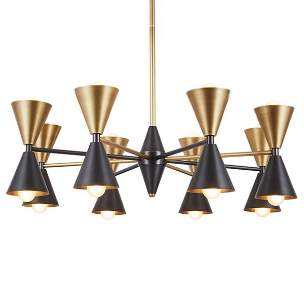 Люстра CAIRO CHANDELIER BLACK AND GOLD Золотой Черный в Краснодаре | Loft Concept 