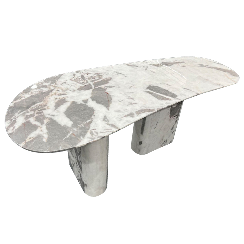 Обеденный стол Ernest Grey Marble Dining Table Серый в Краснодаре | Loft Concept 