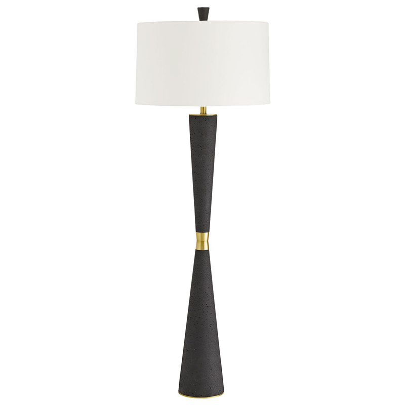 Торшер Arteriors GROM FLOOR LAMP Золотой Белый Черный в Краснодаре | Loft Concept 