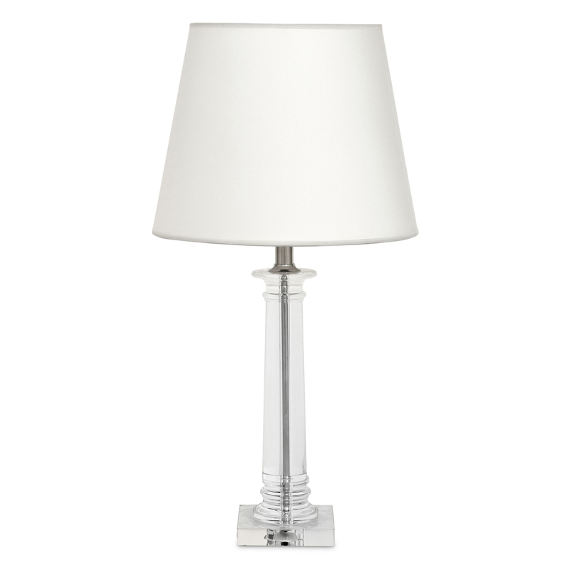 Настольная лампа Eichholtz Table Lamp Bulgari S Прозрачный Белый Никель в Краснодаре | Loft Concept 