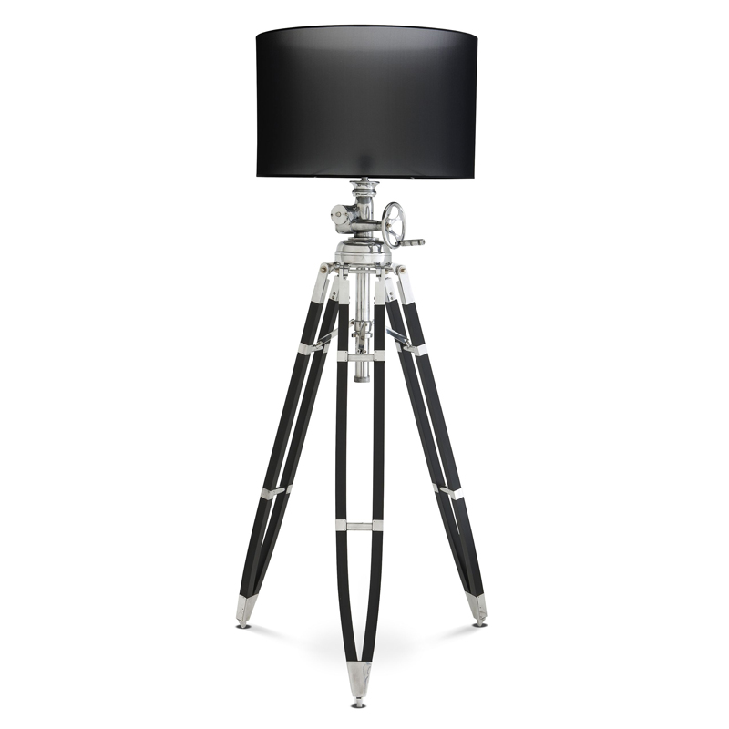 Торшер Eichholtz Floor Lamp Royal Marine Black Черный Алюминий в Краснодаре | Loft Concept 