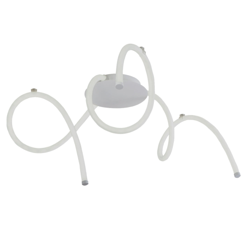 Люстра белого цвета с тремя изогнутыми светодиоидными плафонами Luke Lampco Tracer Lamp Белый в Краснодаре | Loft Concept 