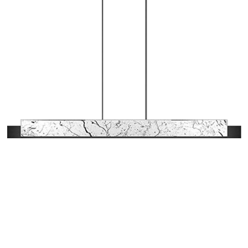 Люстра Leonce Marble Linear Chandelier White Черный Белый Мрамор Bianco в Краснодаре | Loft Concept 