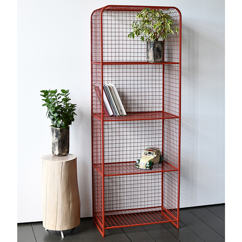 Стеллаж Weir Industrial Metal Rust Rack Красный в Краснодаре | Loft Concept 