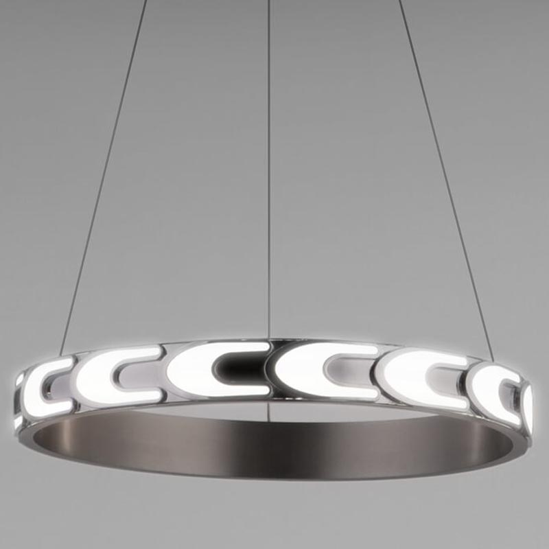 Люстра Maoris Ring Horizontal Chandelier D45 Никель Сатин в Краснодаре | Loft Concept 