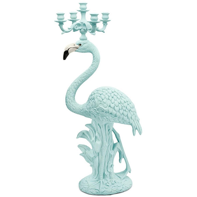 Подсвечник Candleholder Flamingo Bisc. Azure Matt Бирюзовый в Краснодаре | Loft Concept 