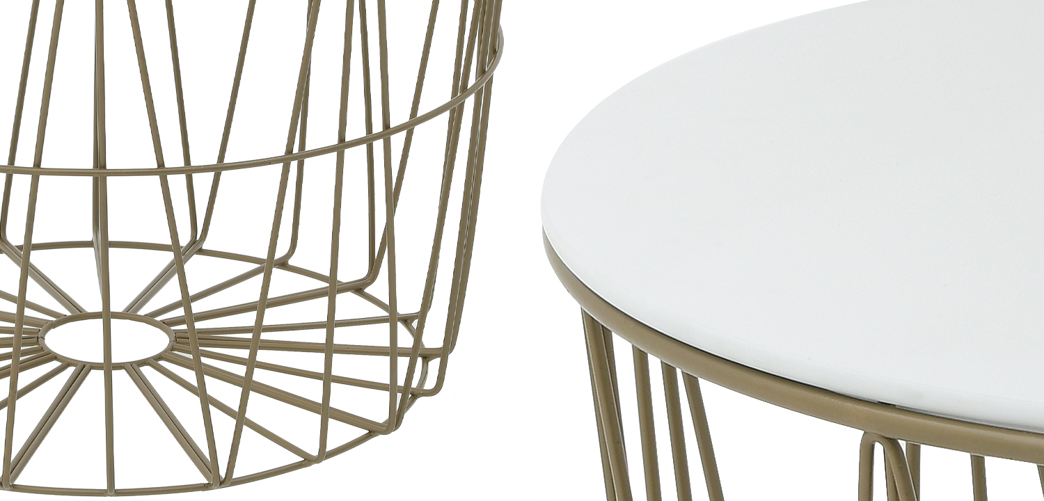 Комплект приставных столов Nieves Gold Table - фото