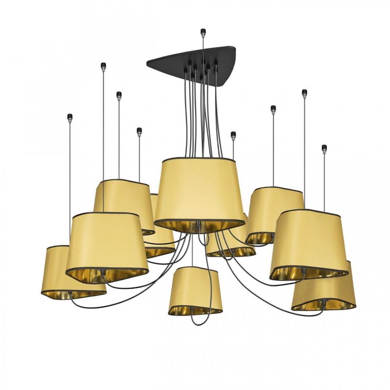 Люстра Designheure Lighting Gold 10 плафонов Золотой Черный в Краснодаре | Loft Concept 