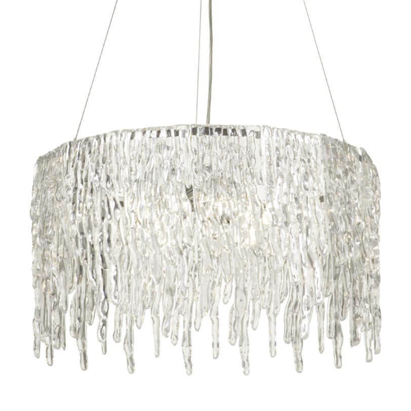 Люстра Cold Heart Silver Single Tier Chandelier Хром Прозрачное Стекло в Краснодаре | Loft Concept 