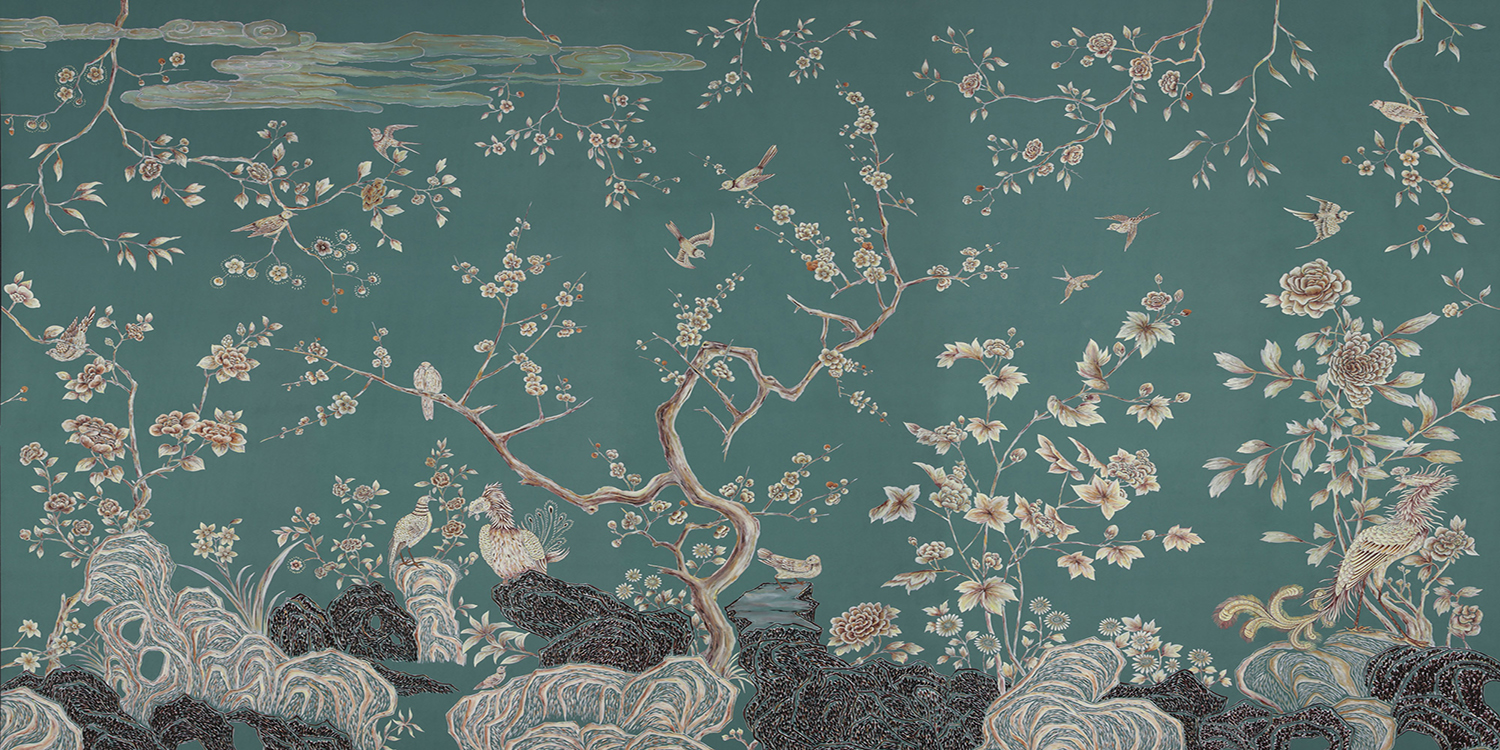 Обои ручная роспись Coco coromandel Sung Green - фото