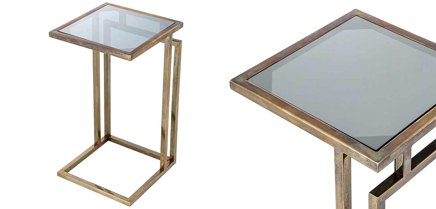 Приставной стол Eichholtz Side Table Marcus Brass - фото