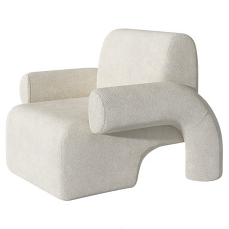 Кресло Odom White Boucle Armchair Белый в Краснодаре | Loft Concept 