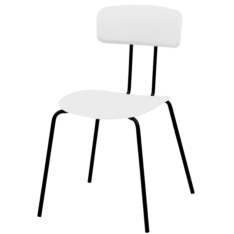 Стул Tyler Loft Stool White Белый Черный в Краснодаре | Loft Concept 