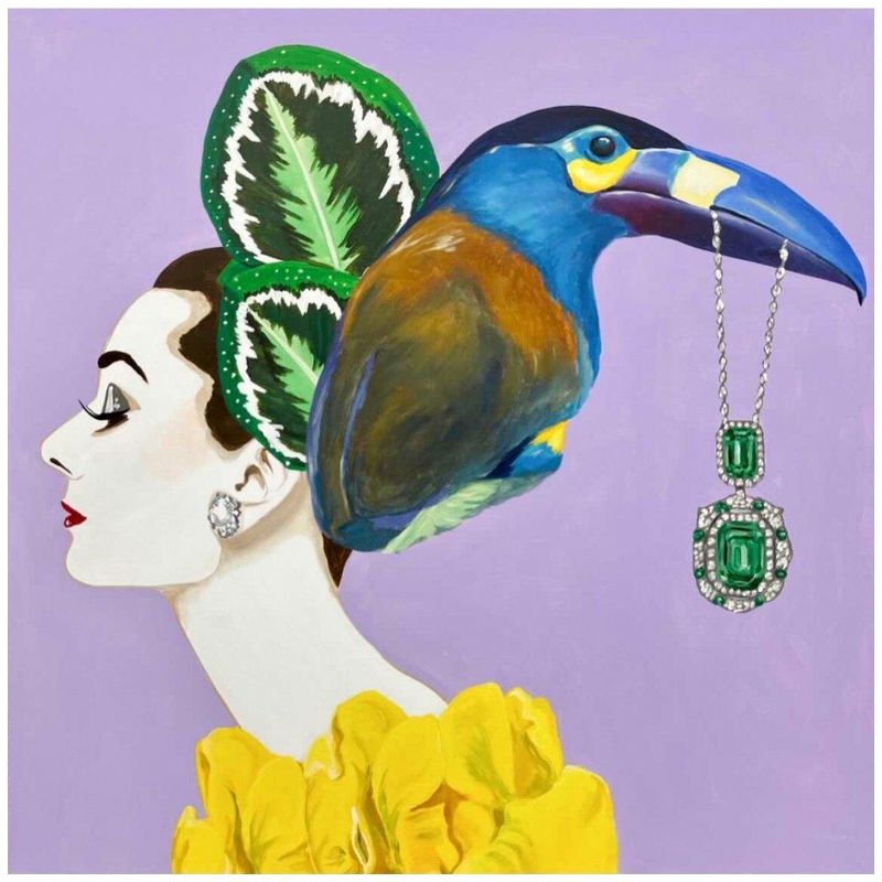 Картина Audrey with Blue Toucan Headdress Мульти в Краснодаре | Loft Concept 