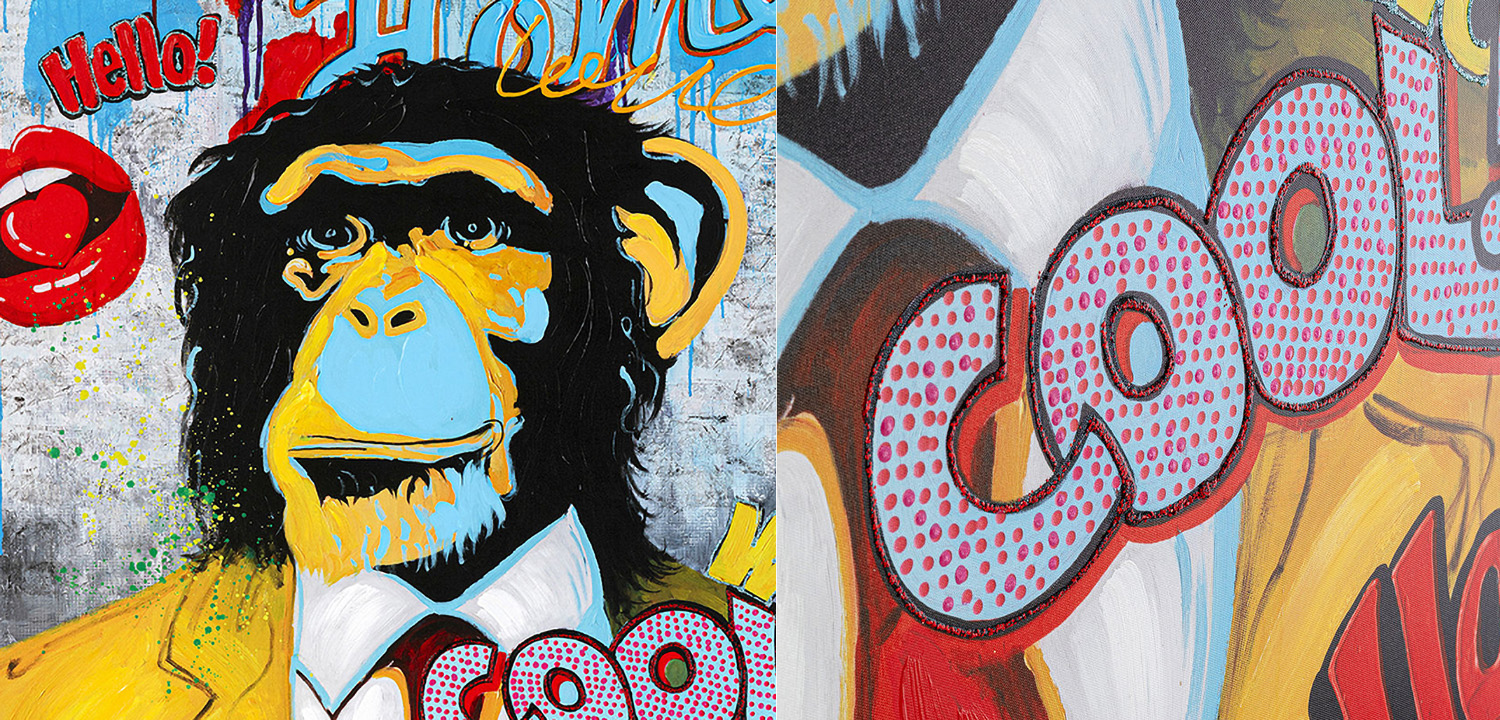 Картина Monkey multicolor - фото