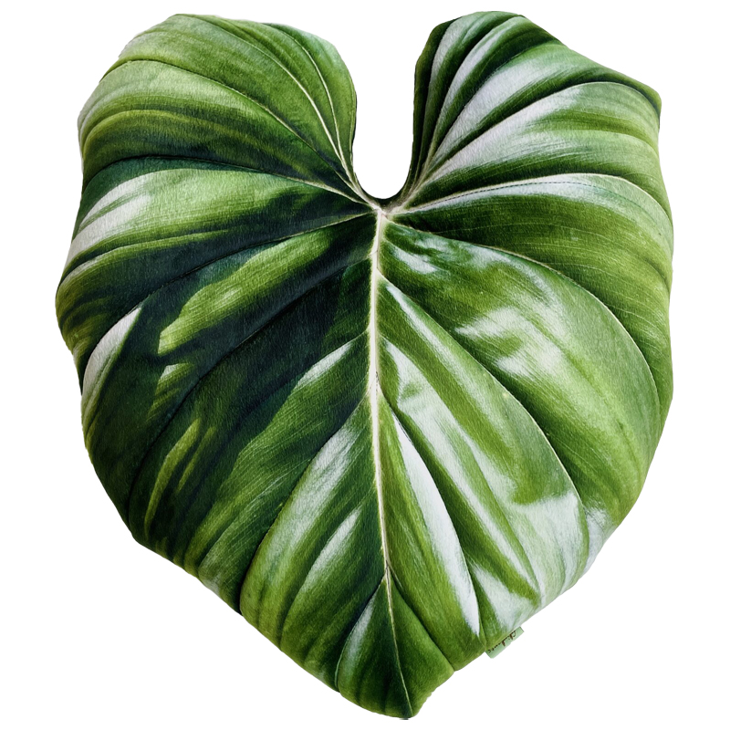 Декоративная подушка Botanical Cushion Philodendron Зеленый в Краснодаре | Loft Concept 