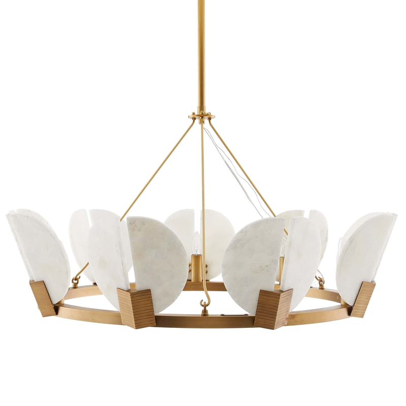 Люстра Arteriors SIERRA CHANDELIER GOLD Золотой Белый в Краснодаре | Loft Concept 