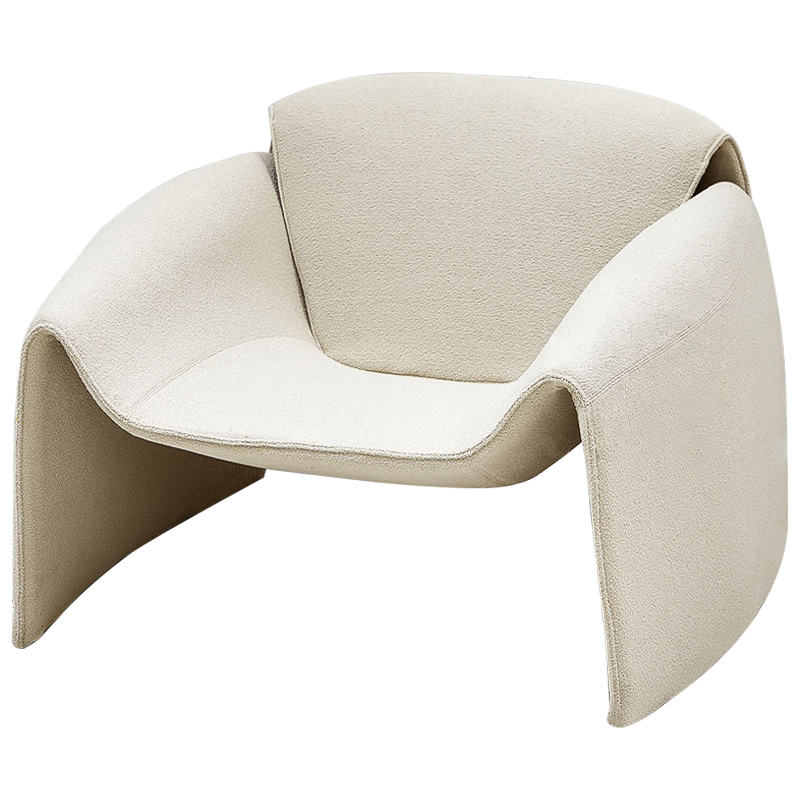 Кресло бежевое в стиле минимализм Chani Beige Armchair Бежевый в Краснодаре | Loft Concept 