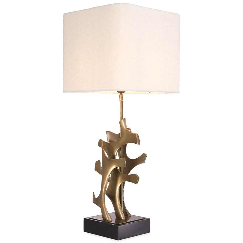 Настольная лампа Eichholtz Table Lamp Agape Brass Белый Латунь в Краснодаре | Loft Concept 