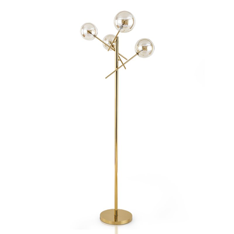 Торшер Gallotti & Radice Bolle floor lamp Золотой Дымчатый (Smoke) в Краснодаре | Loft Concept 