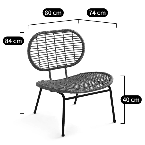 Садовое кресло из искусственного ротанга Mills Rattan Wicker Chair в Краснодаре