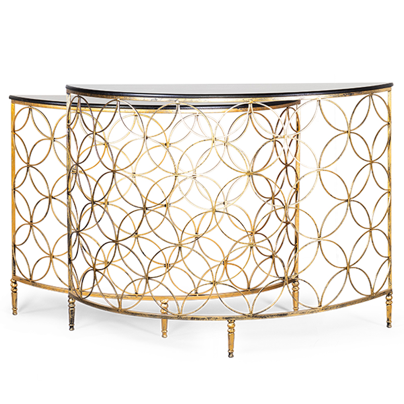 Комплект консолей Gold Lace Console Золотой в Краснодаре | Loft Concept 