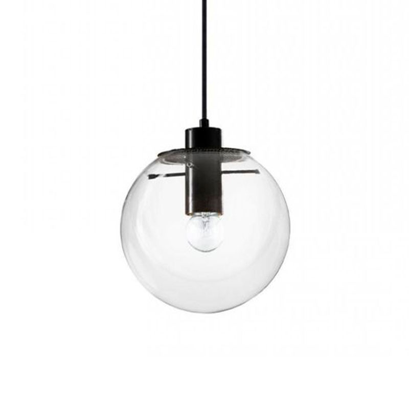 Подвесной светильник Selene Glass Ball Ceiling Lights Black 20 cm Черный Прозрачное Стекло в Краснодаре | Loft Concept 