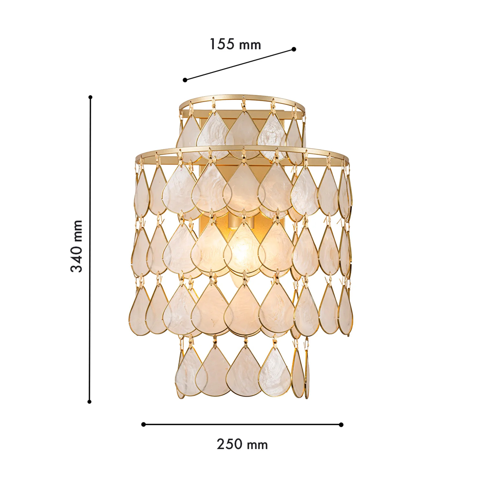 Бра с декором из натуральной морской ракушки Iridescent Light в Краснодаре