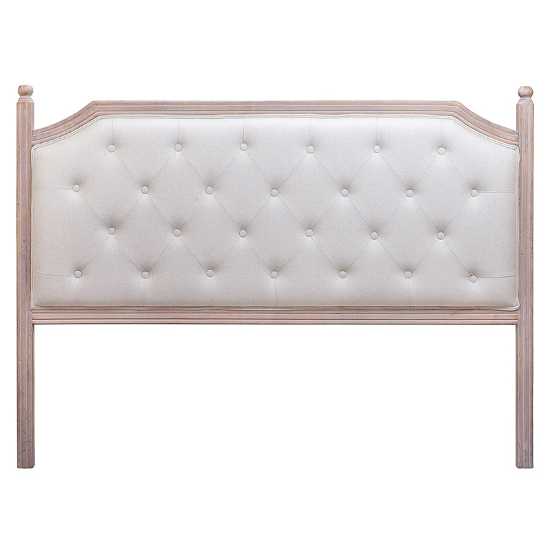 Изголовье кровати бежевое с мягкой обивкой из льна Emma Headboard Бежевый Коричневый в Краснодаре | Loft Concept 