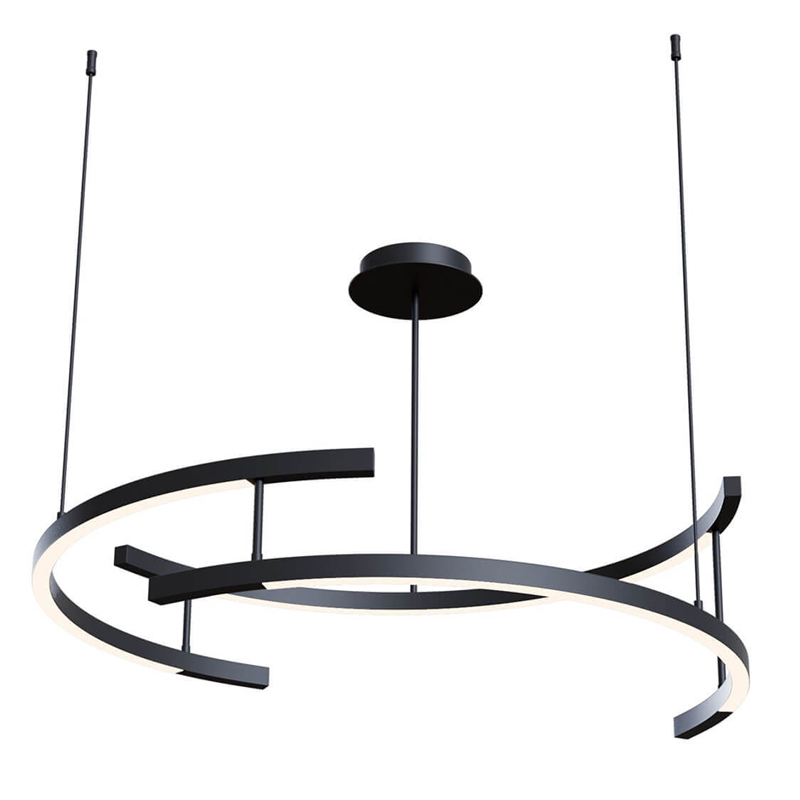 Люстра Smeragde Light Chandelier black arcs Черный в Краснодаре | Loft Concept 