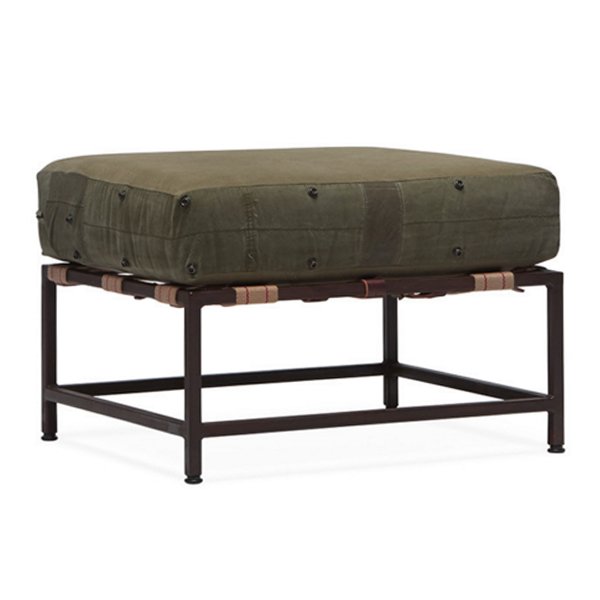 Оттоманка  Olive Military Fabric Ottoman Оливковый в Краснодаре | Loft Concept 