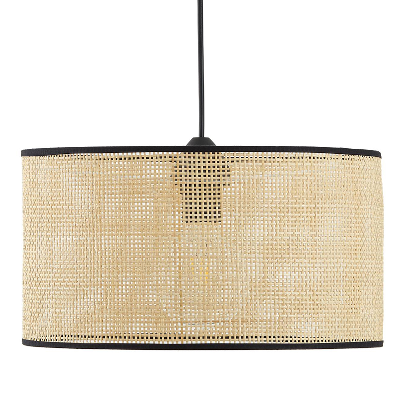 Подвесной светильник Ottar Wicker beige black 40 Бежевый Черный в Краснодаре | Loft Concept 