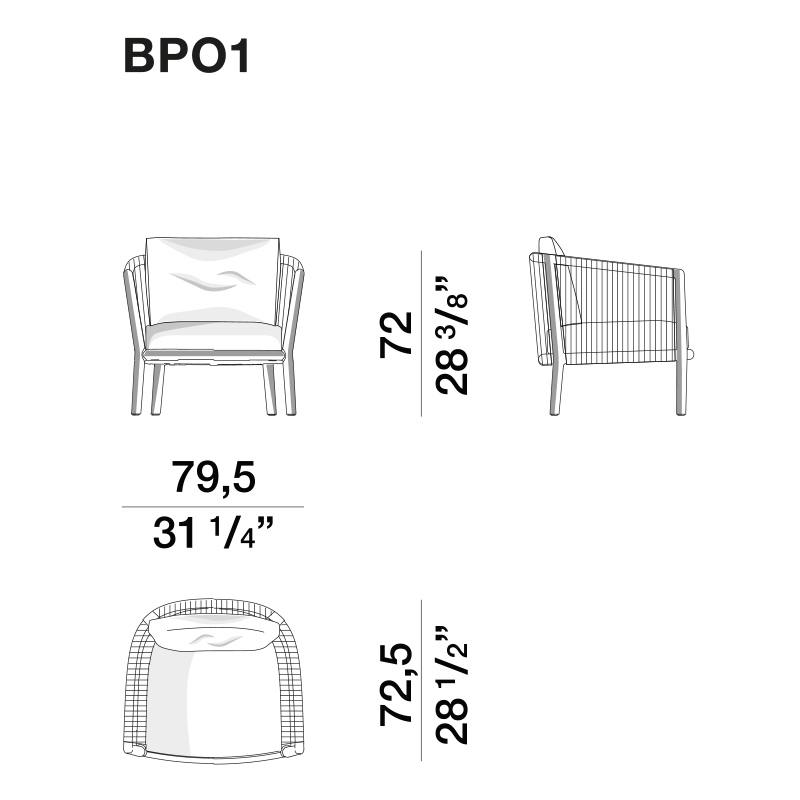 Дизайнерское уличное кресло из массива дерева с веревочной спинкой BOBOLI Armchair в Краснодаре