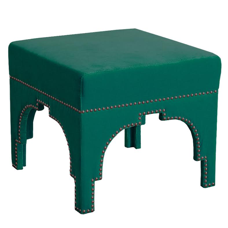 Raelynn Velvet Ottoman Изумрудный в Краснодаре | Loft Concept 