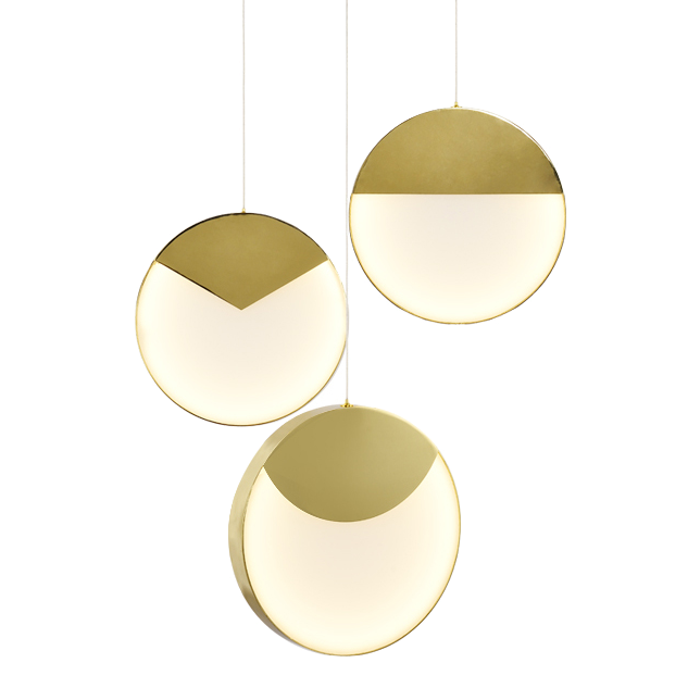 Подвесной светильник MM Lampadari Moonlight Suspension Lamp 3 Золотой Белый в Краснодаре | Loft Concept 