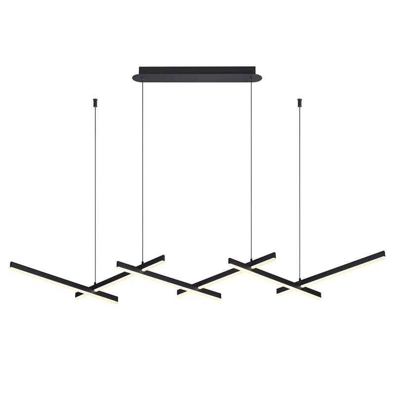 Люстра Rolf Black Lines Linear Chandelier Черный в Краснодаре | Loft Concept 