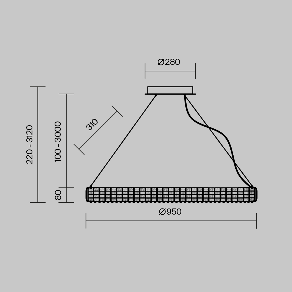 Люстра подвесная Castello 3000К 35Вт в Краснодаре