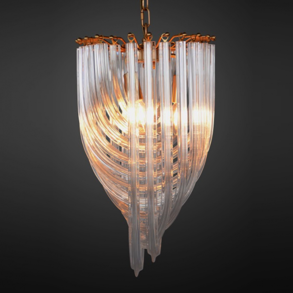 Люстра Retro Frozen Glass Chandelier 30 Champagne  в Краснодаре | Loft Concept 